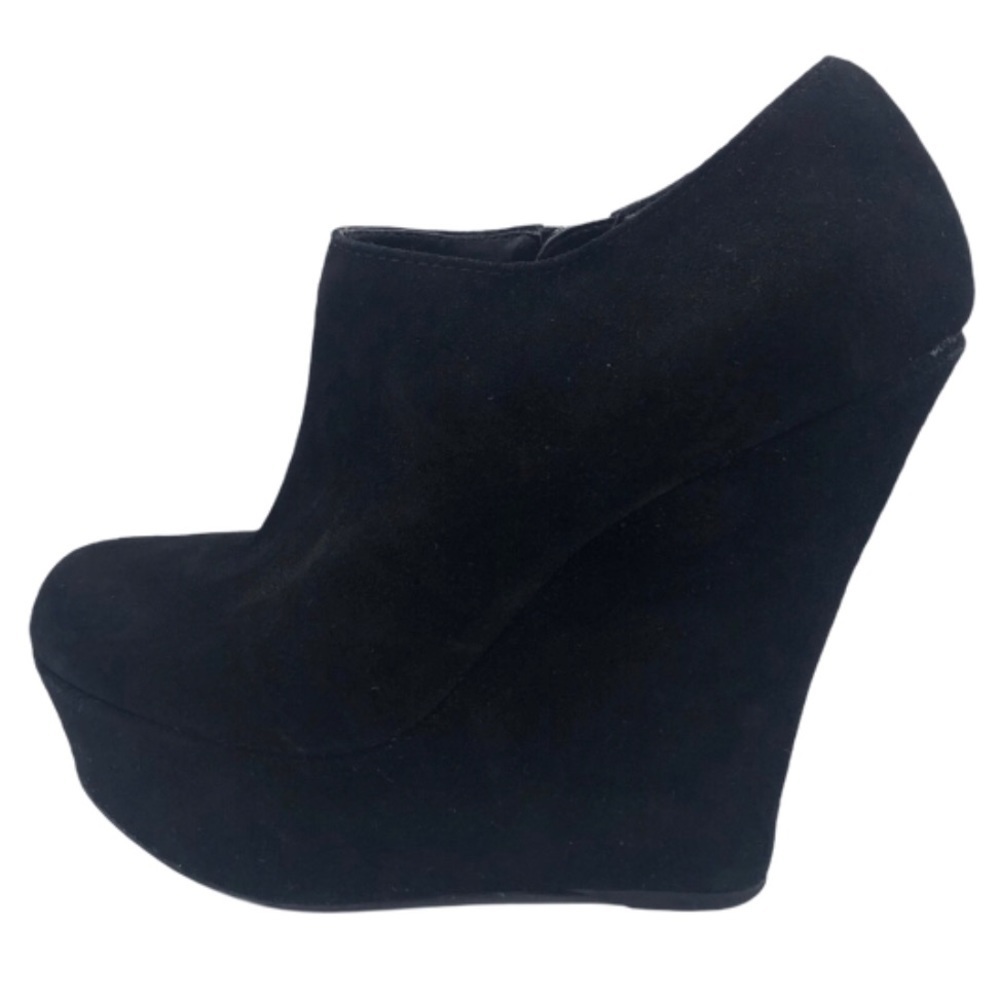 Steve Madden Black Suede Leather Wedge Size 8.5 M - Picture 14 of 16